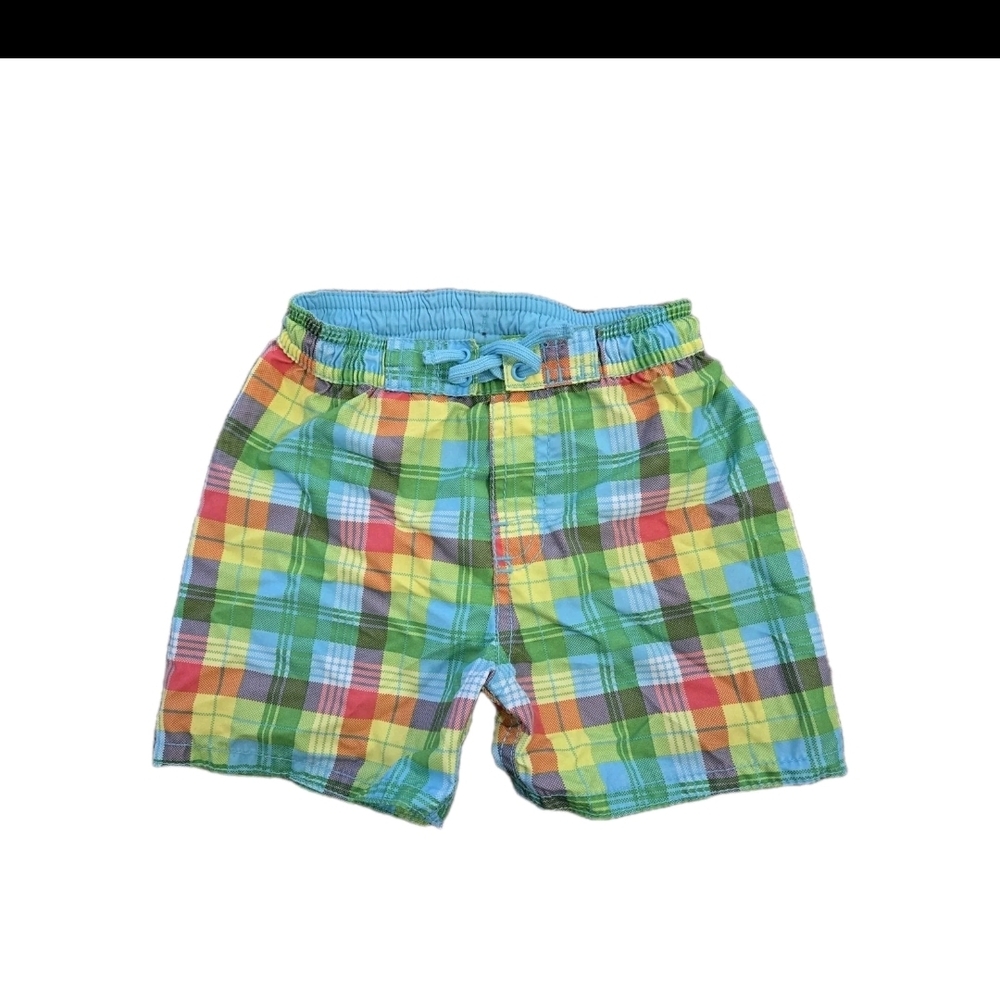 H&M Baby Boy Plaid Swim Trunks - Size 12-18 Months - Multicolor Check